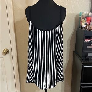 City Chic Black and White Striped Camisole